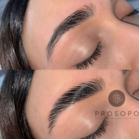 brow lamination πριν και μετά φυσικό αποτέλεσμα