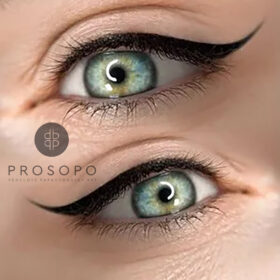 Winged eyeliner αποτέλεσμα πριν και μετά